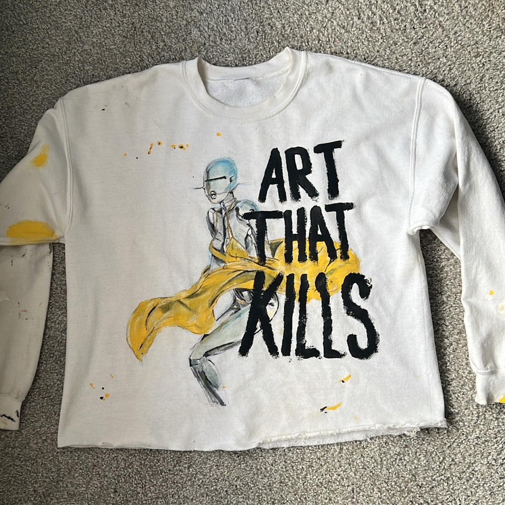 1 Of 1 Hand Painted Oversized Long Sleeve